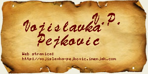 Vojislavka Pejković vizit kartica